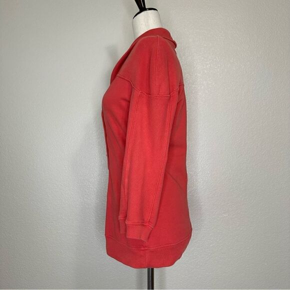 Citizens of Humanity 100% Cotton Shawl Collar Reddish Orange Sweatshirt - Picture 5 of 13